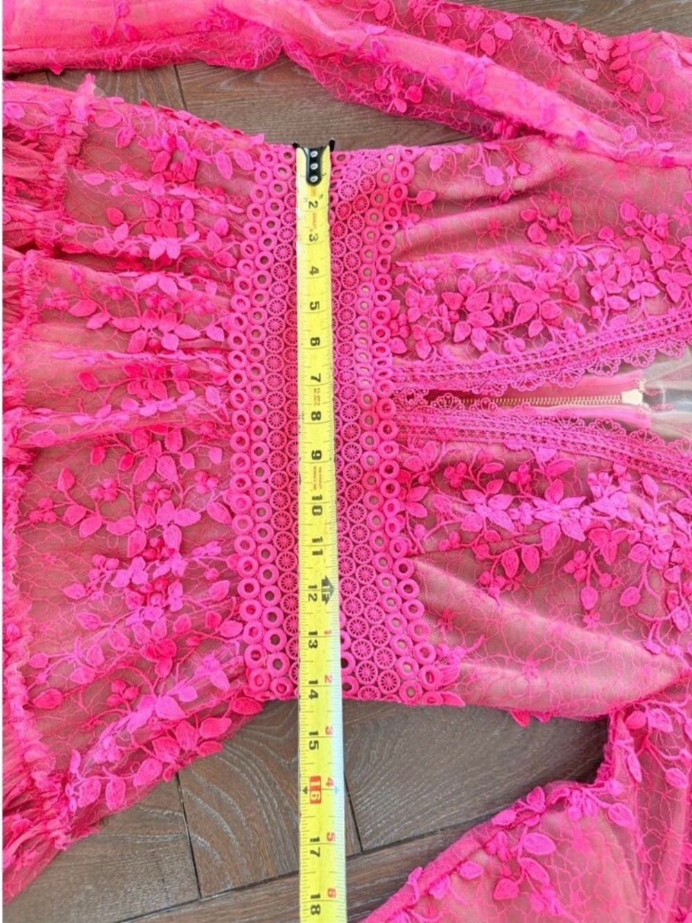 Bronx and Banco Megan Long-Sleeve Mini Dress Dark Pink - Picture 8 of 9